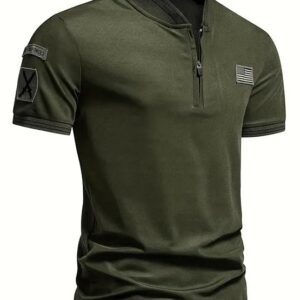 Street Style Mens Polo T-Shirt Cotton Blend Regular Fit Solid Casual Wear